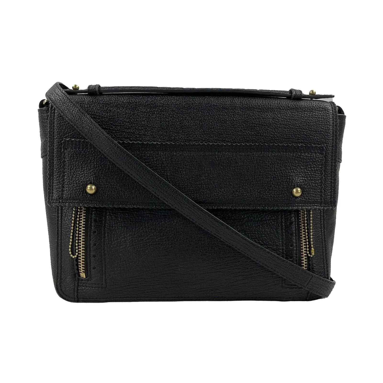 3.1 Phillip Lim - Grained Leather Black / Gold Pashli Messenger Bag