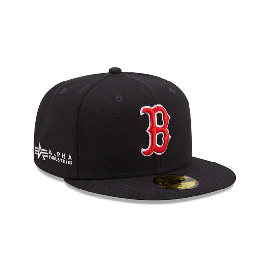 [60194084] Boston Red Sox Alpha Industry Navy 59FIFTY Men's Fitted Hat