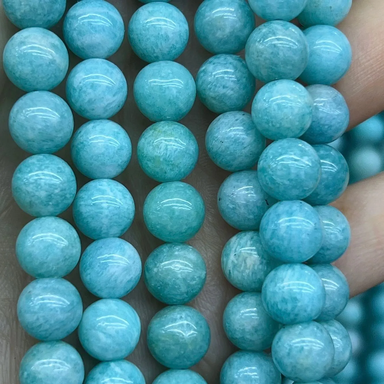 8mm Natural Old Mine Amazonite Bead Strands DIY Jewelry Project