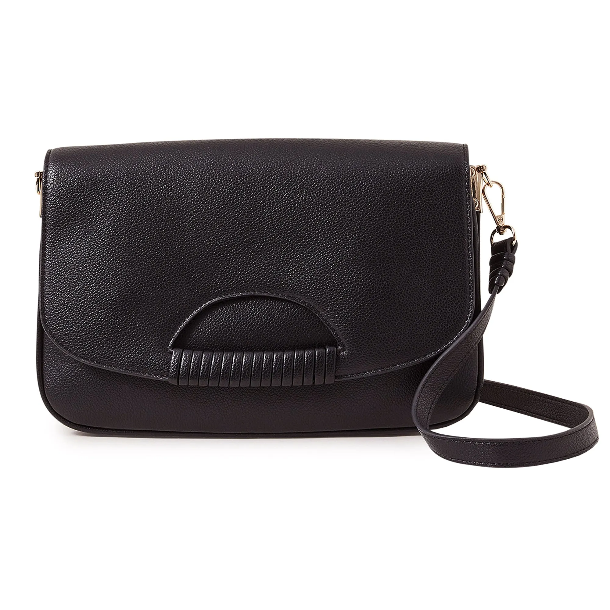 Accessorize London Women's Black
 Wrap Handle Cross Body