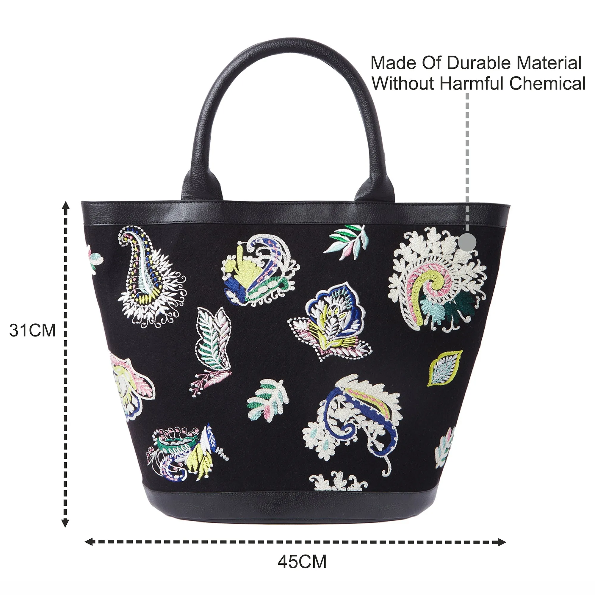 Accessorize London Women's Multi
 Embroidered Paisley Bag