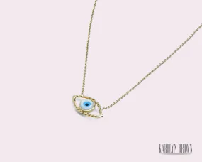 Aida Gold Evil Eye- Karolyn Brown Jewelry