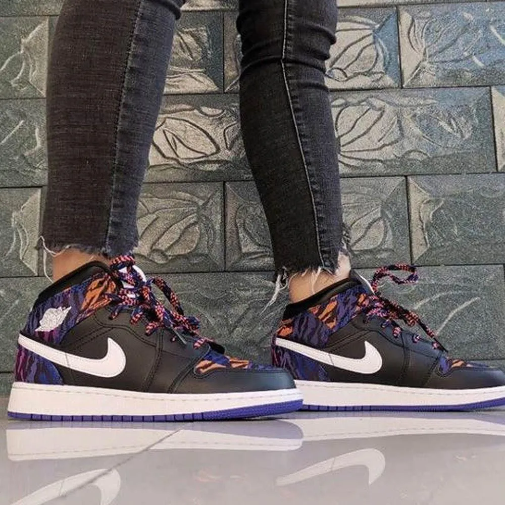 Air Jordan 1 Mid GS 'Tiger Print'