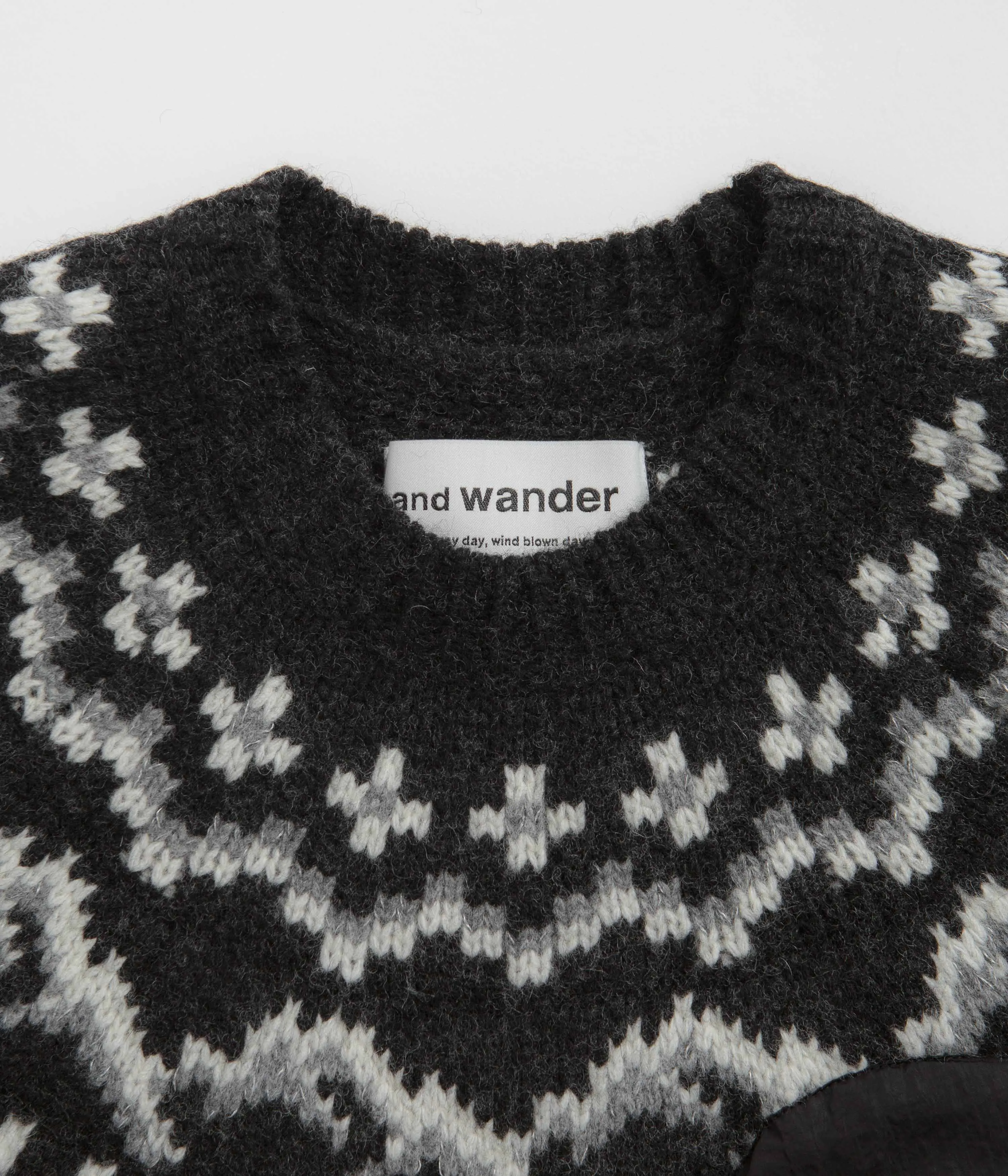 and wander Lopi Knit Sweatshirt - Black