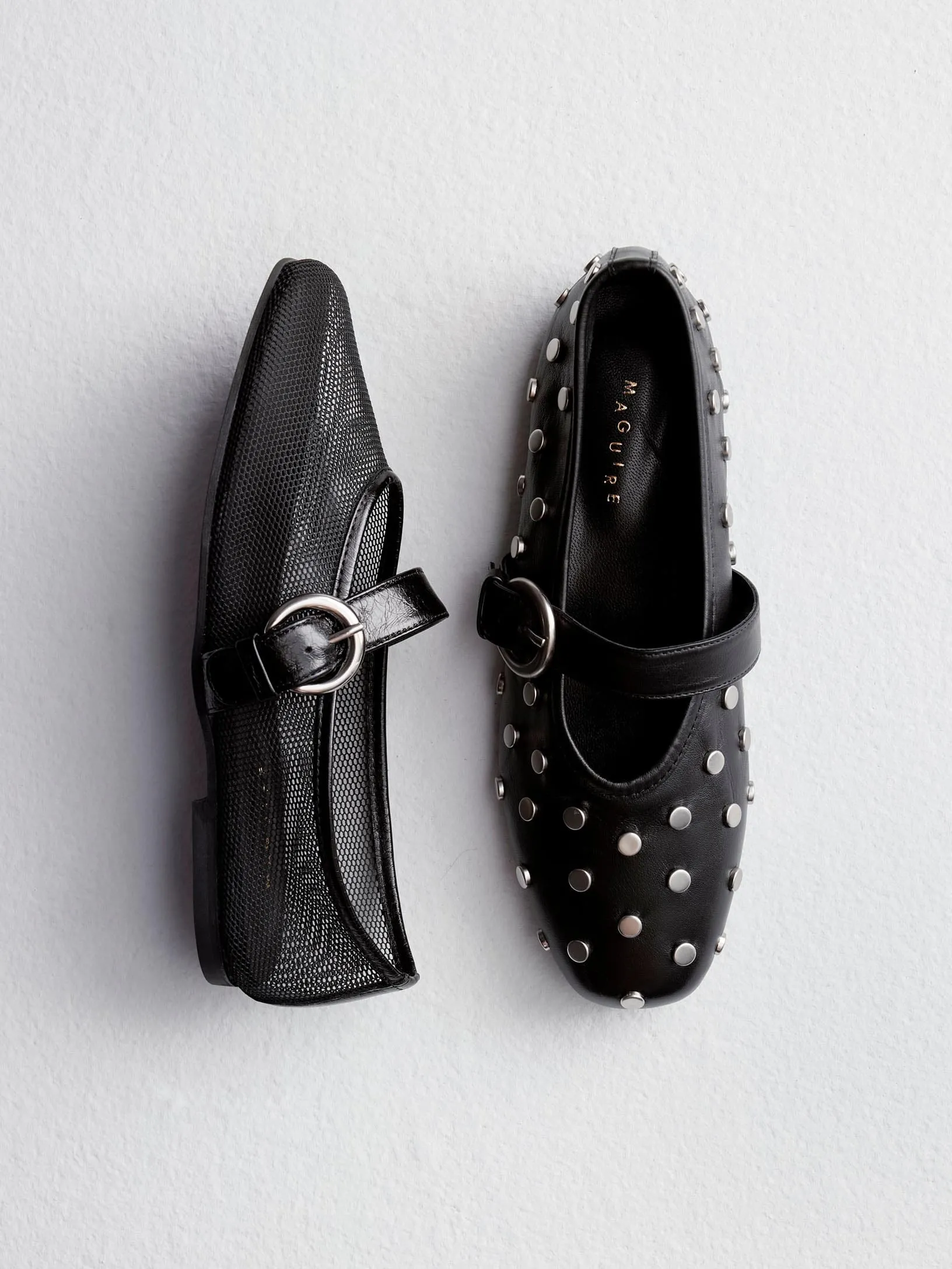 Aveiro Black Stud Ballerina