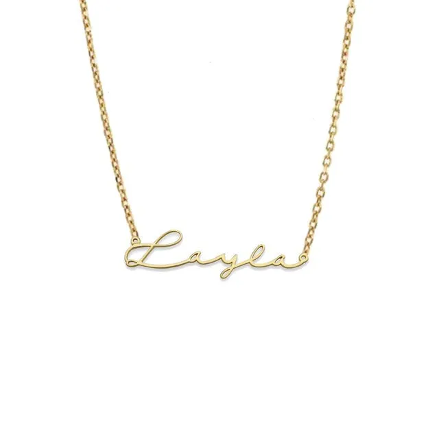 Better Jewelry Signature 14K Gold Name Necklace