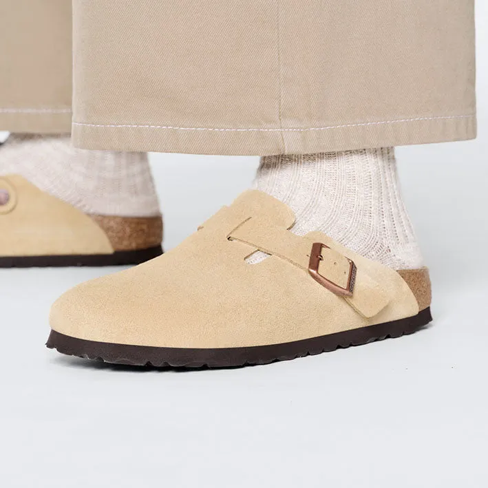 Birkenstock Boston Suede 1026164 Latte Cream