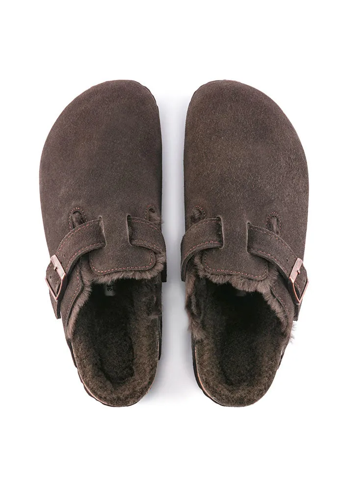 Birkenstock Boston Suede Shearling 1020529 Mocca