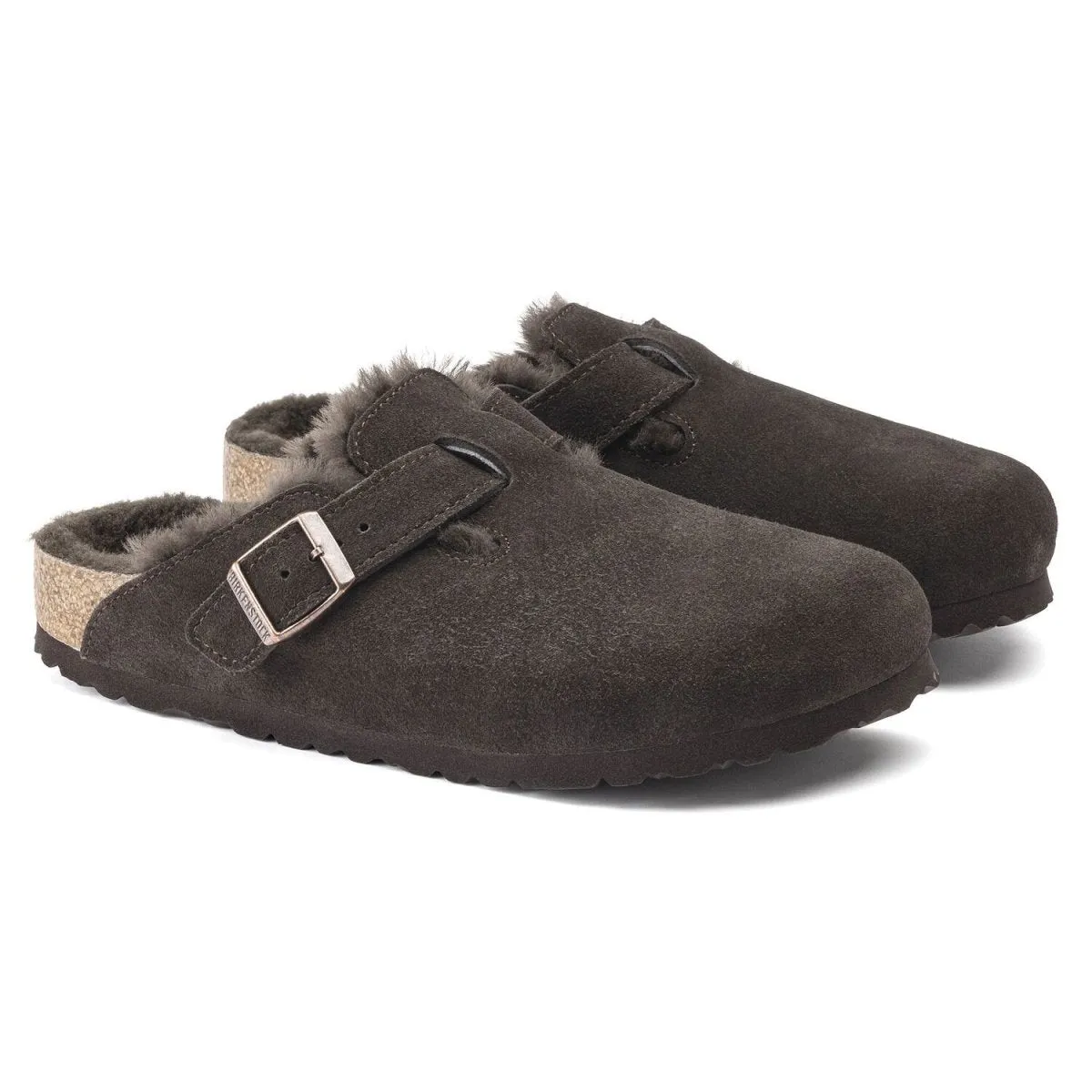 Birkenstock Men's Boston Shearling Brown Suede