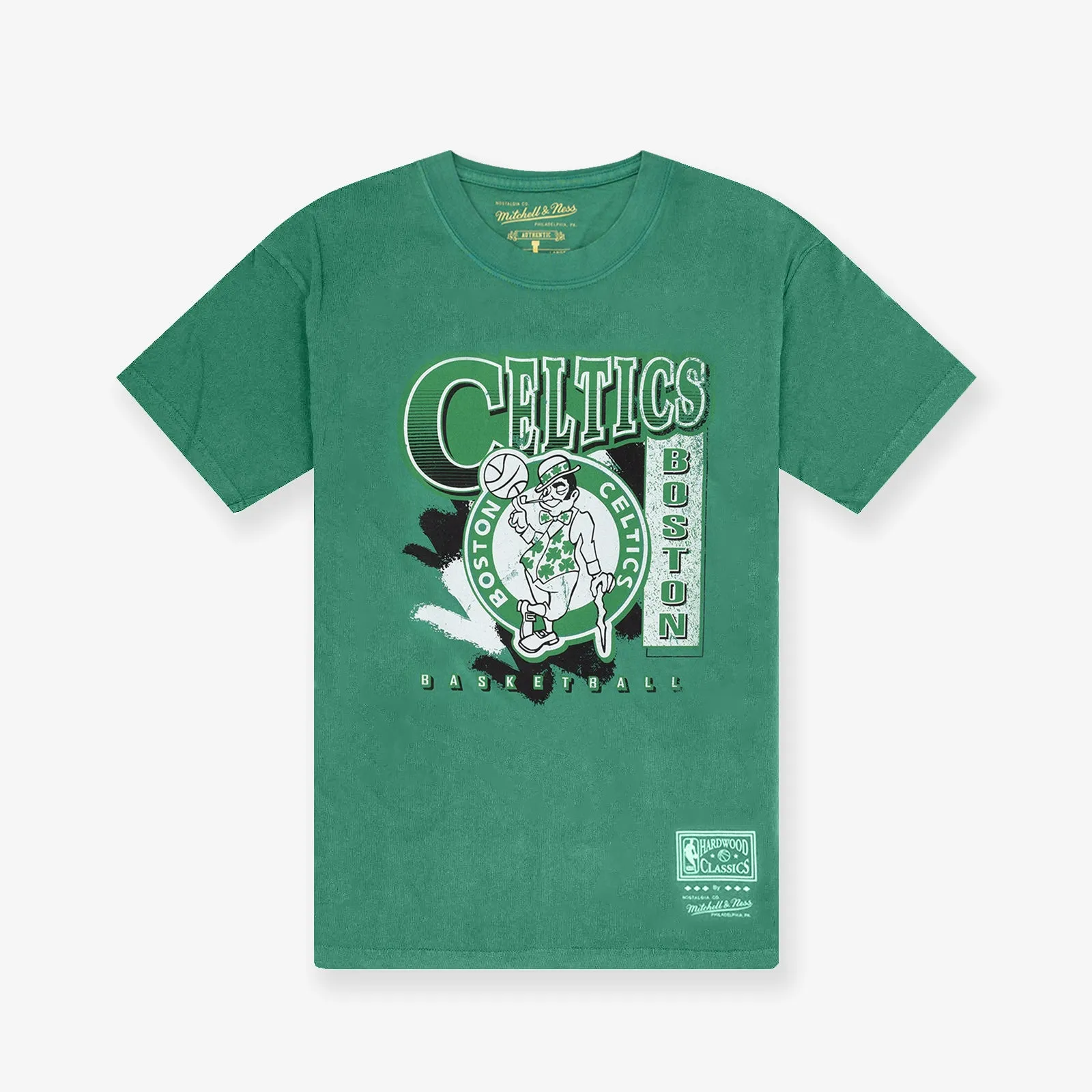 Boston Celtics Brush Off Tee - Faded Green