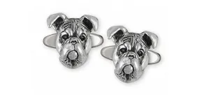 Boxer Jewelry Sterling Silver Handmade Boxer Cufflinks BD32-CL