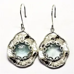 Buenoemi Sterling Silver Roman Glass Earrings Israeli Designer jewelry