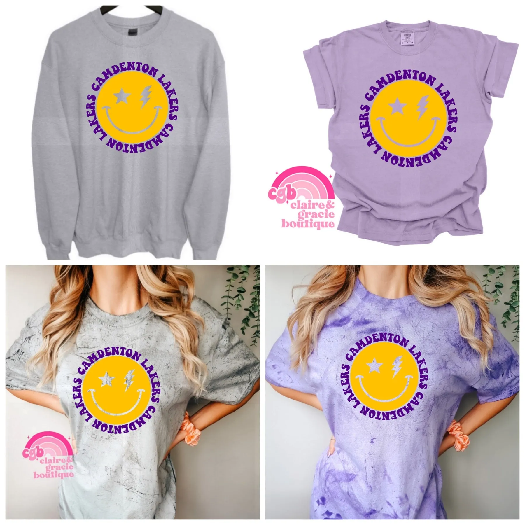 Camdenton Lakers Custom Big Smiley | School Spirit | Choose your style