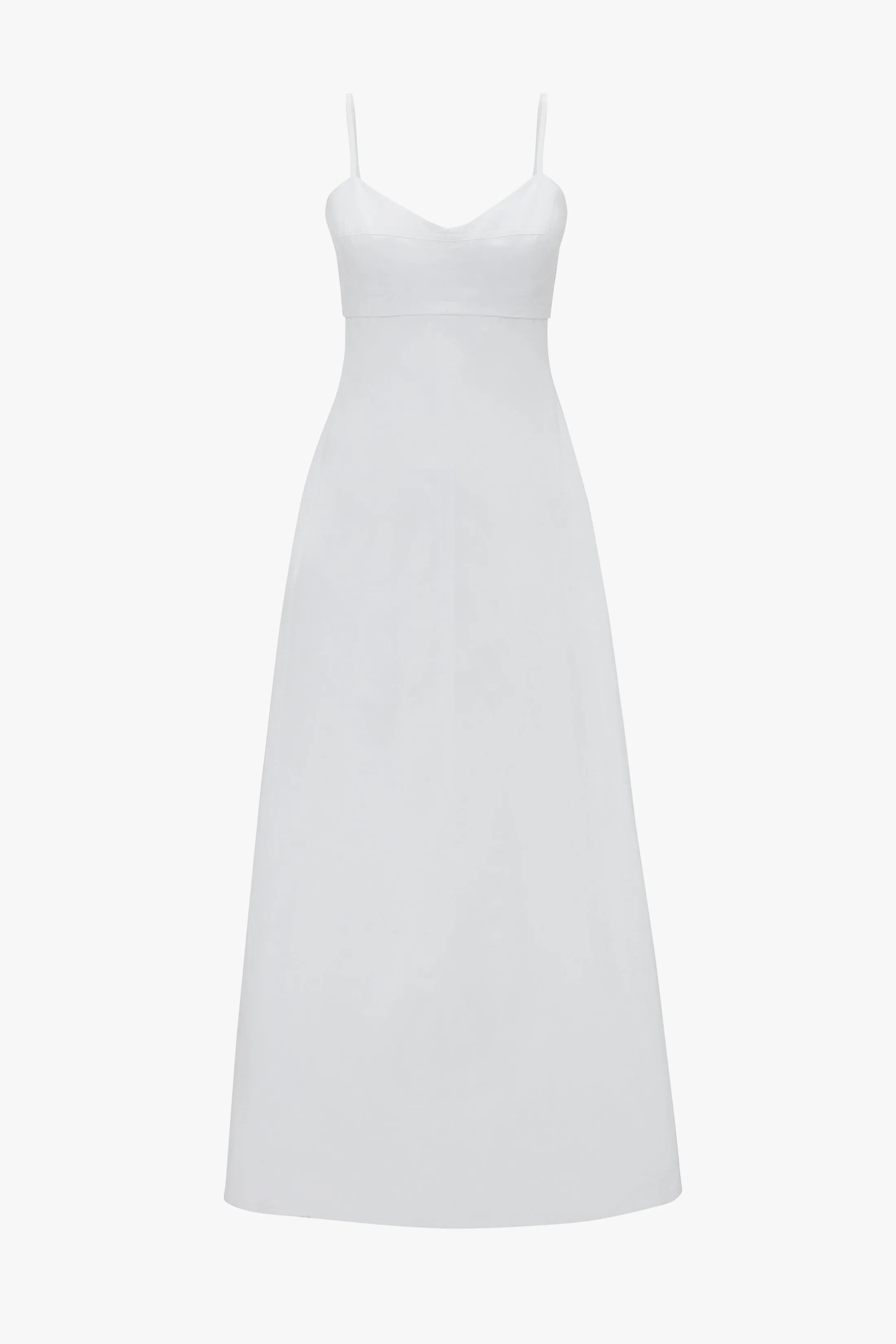 Cami Fit And Flare Midi In White