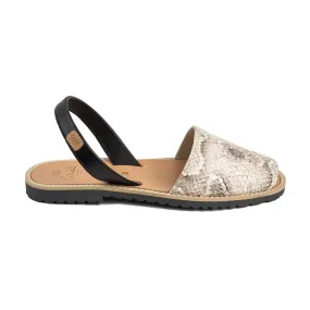 Classic Animal Print Menorcan Sandal For Women - Madona Kutude 1056