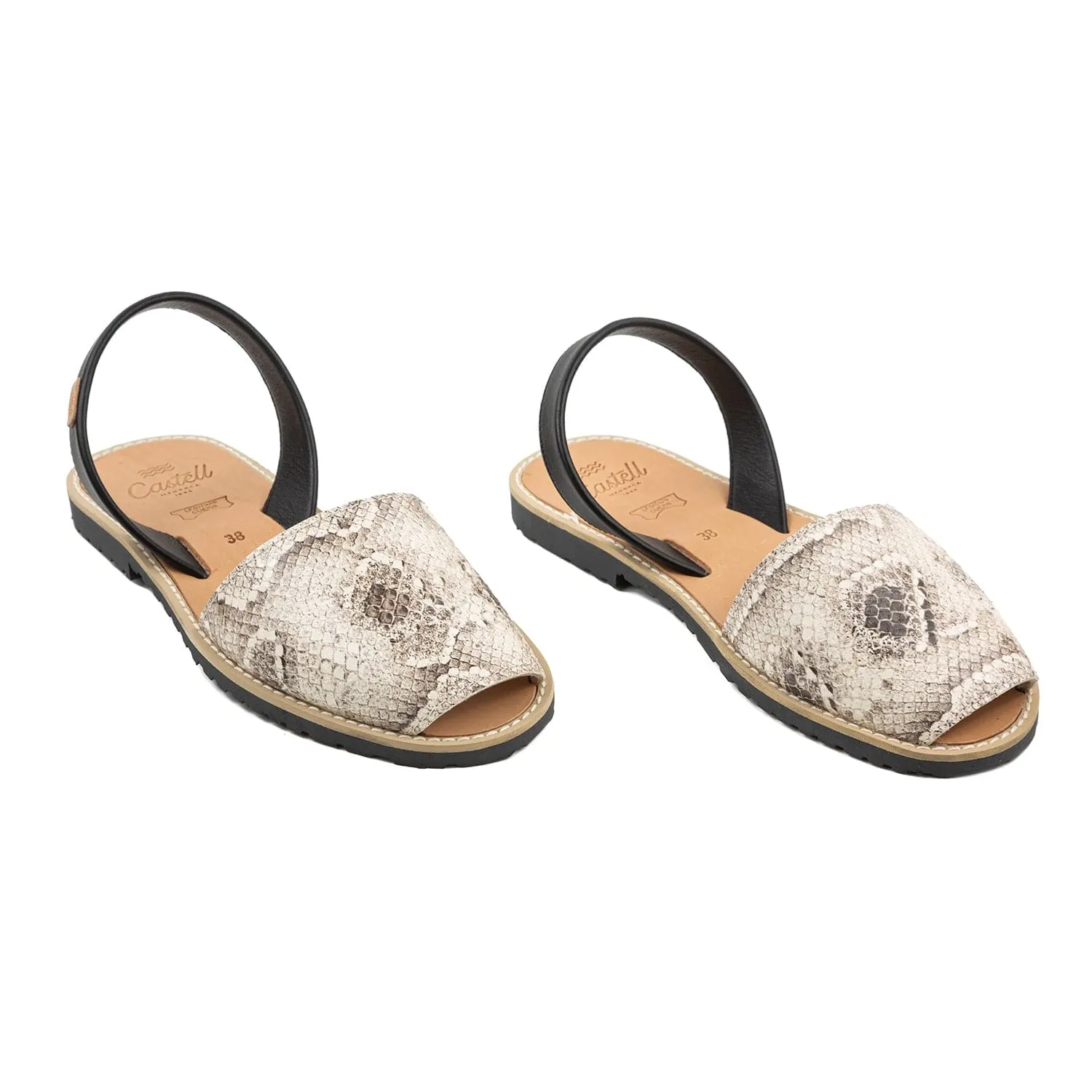 Classic Animal Print Menorcan Sandal For Women - Madona Kutude 1056