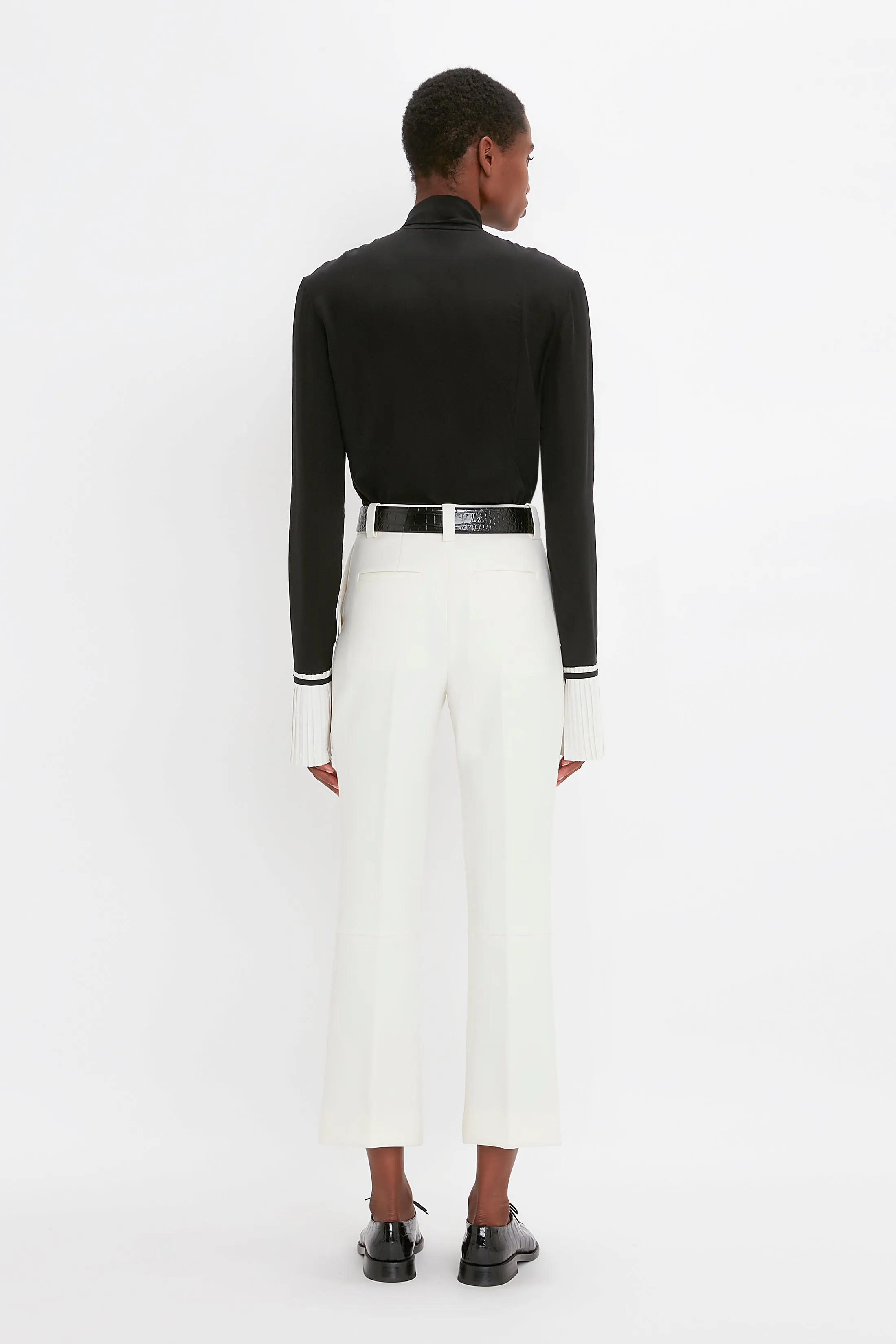 Cropped Kick Trouser In Ivory