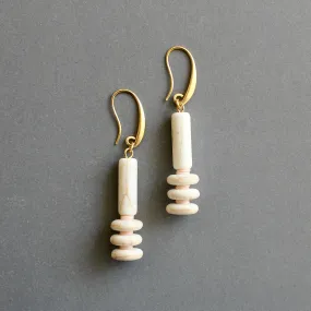 David Aubrey Jewelry - ISLE11 White geometric earrings