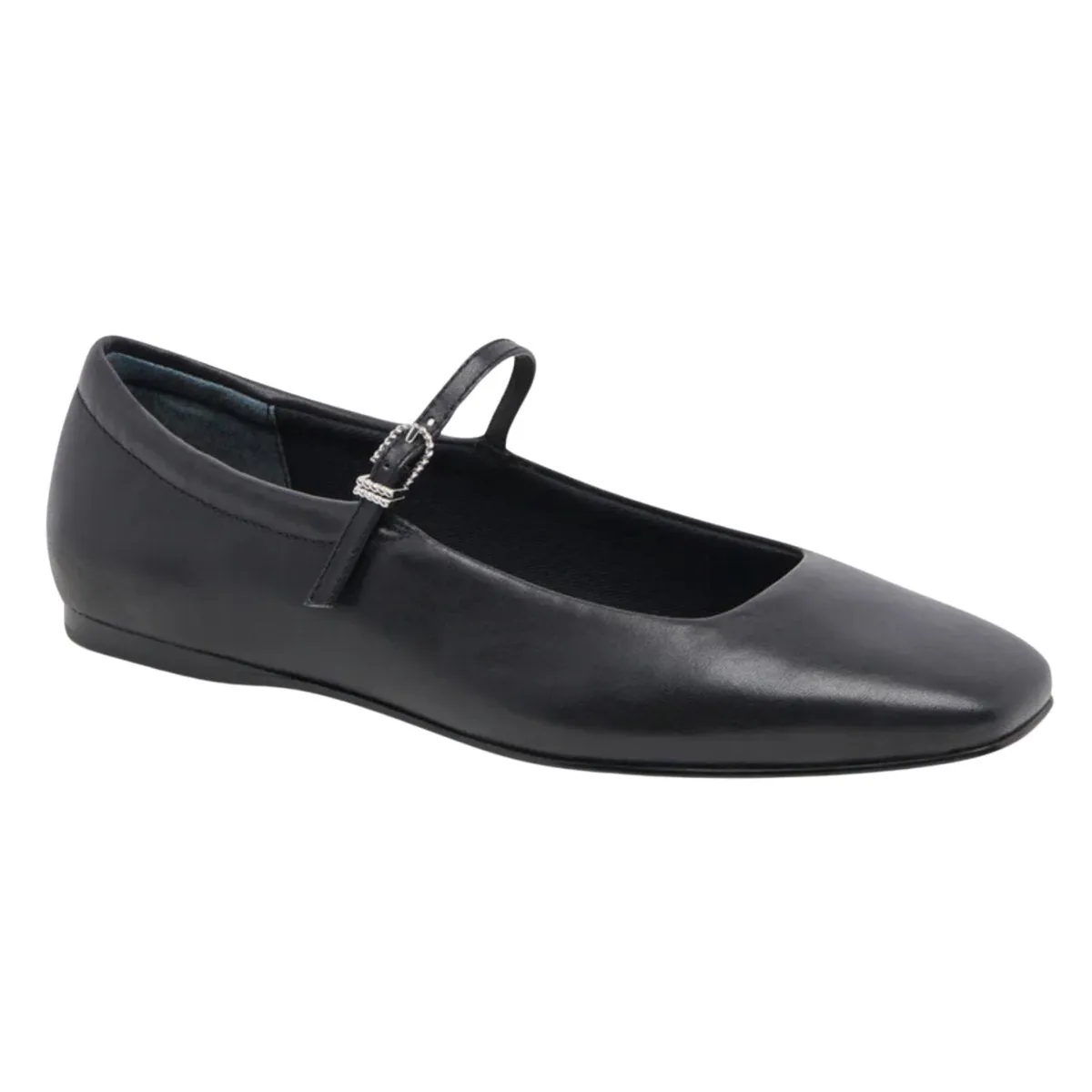 Dolce Vita Women's Reyes Ballet MJ Black Leather