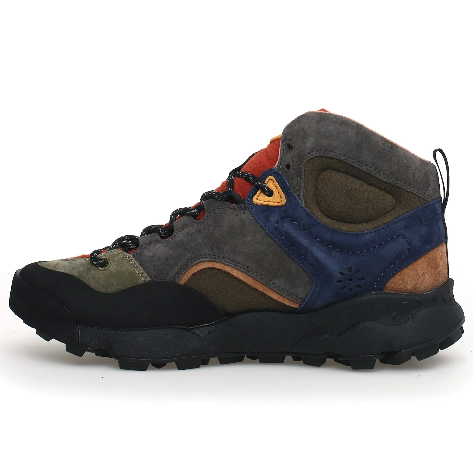 Flower Mountain Back Country Mid Waterproof Trainers - Grey / Military