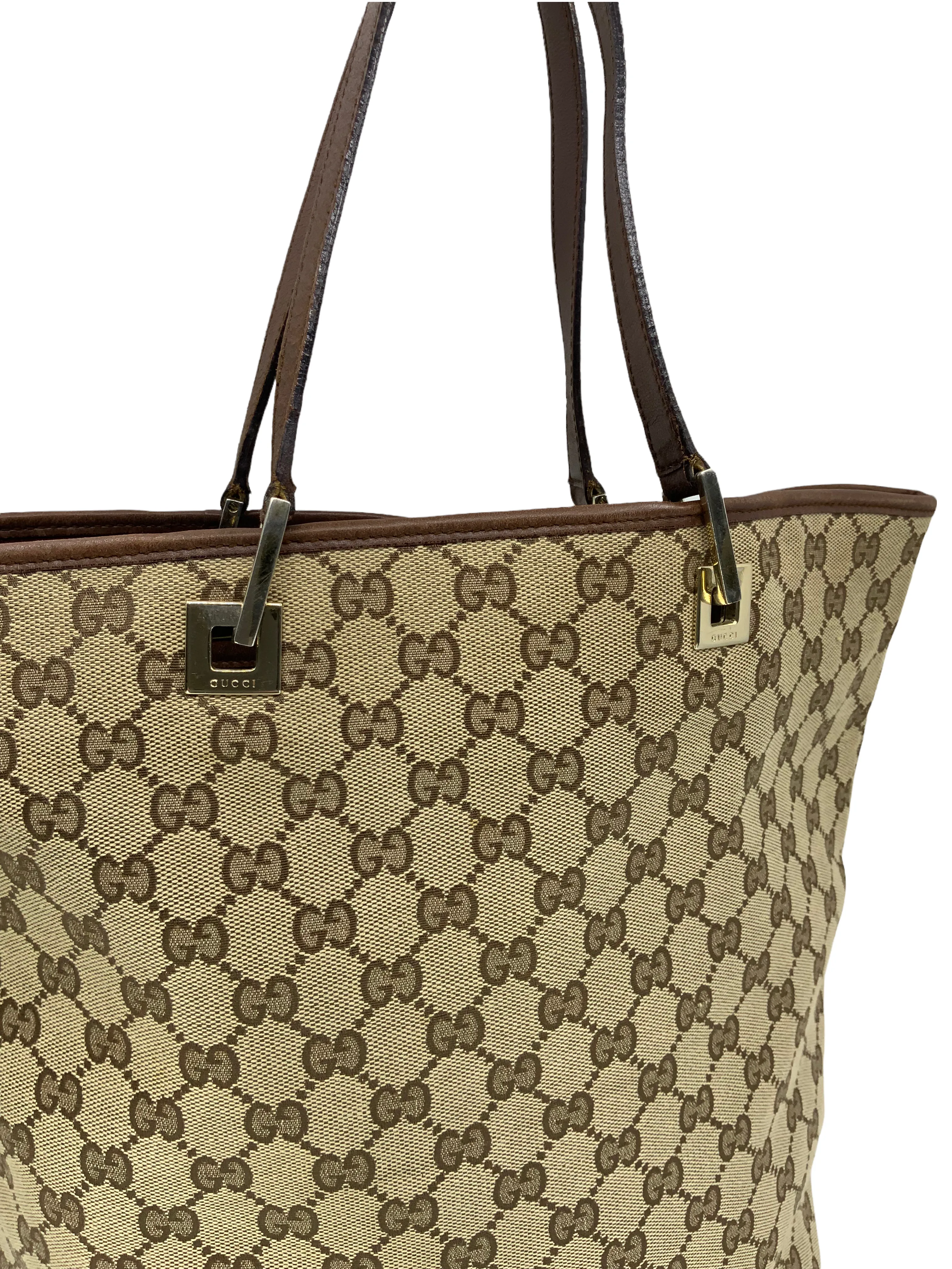 Gucci Vintage Monogram Canvas Tote Bag