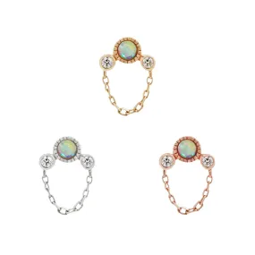 Halston - Genuine Opal   Chain - Threadless End