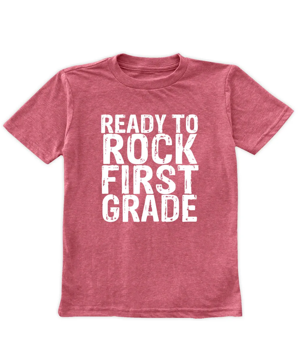 Heather Gray 'Ready to Rock First Grade' Tee