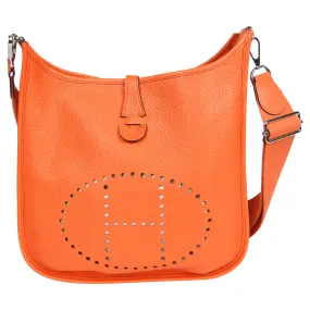 Hermes Orange Evelyne PM Crossbody Bag Clemence