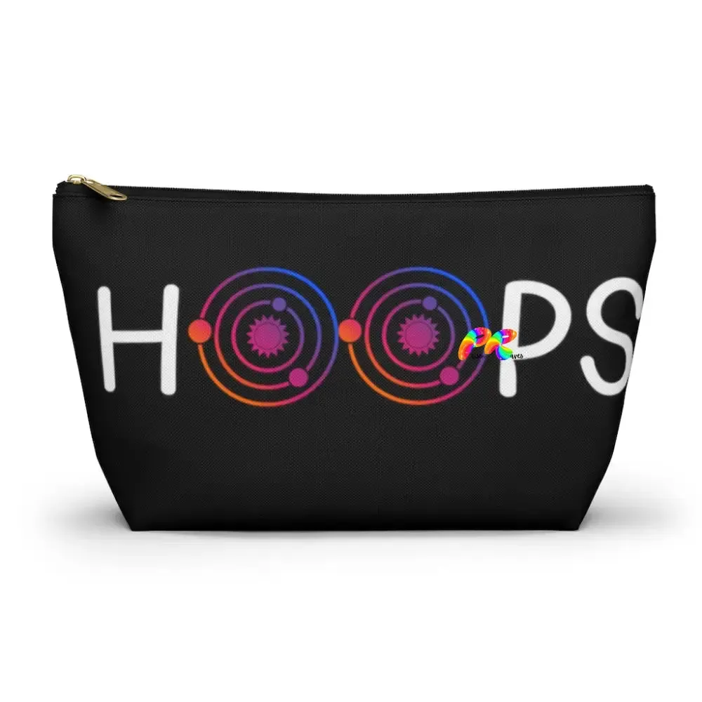 Hoops Black Makeup Bag w T-bottom