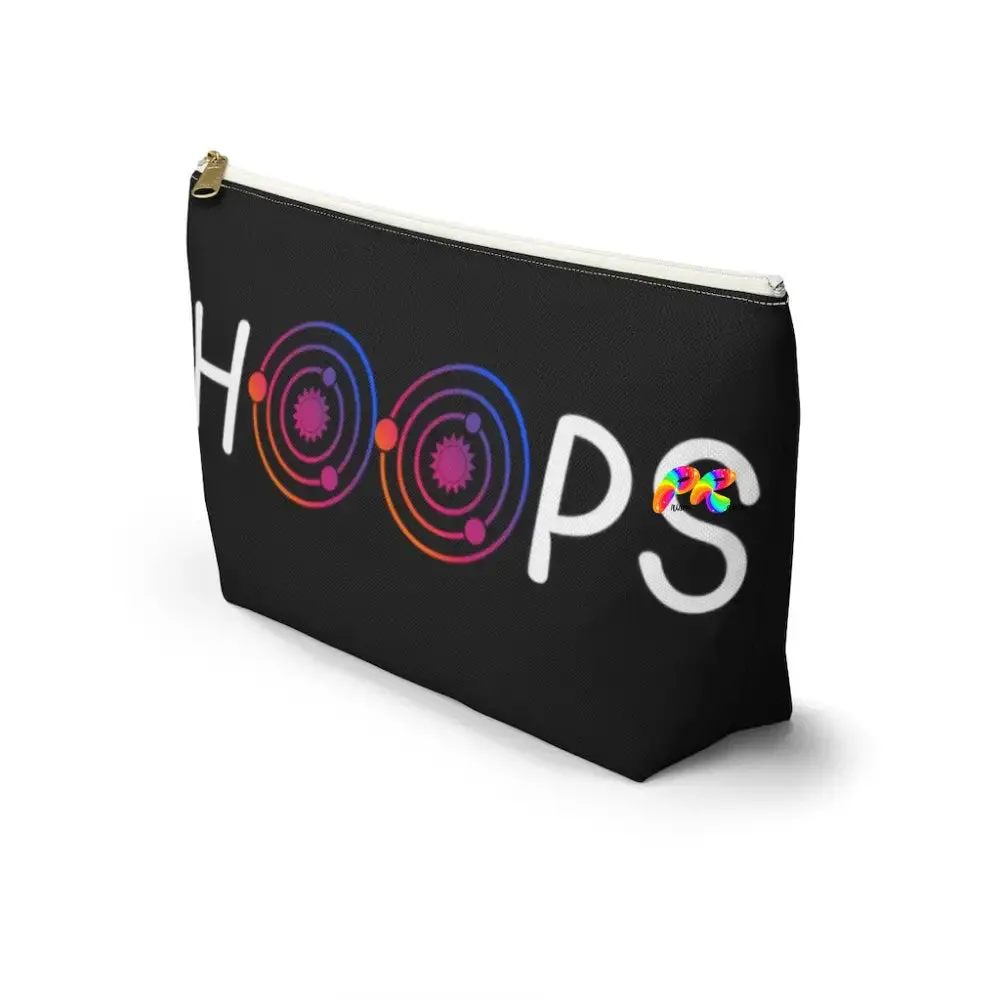 Hoops Black Makeup Bag w T-bottom