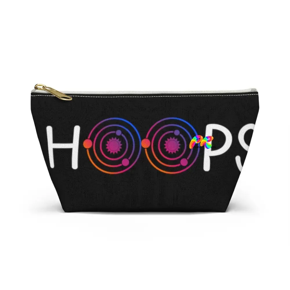 Hoops Black Makeup Bag w T-bottom