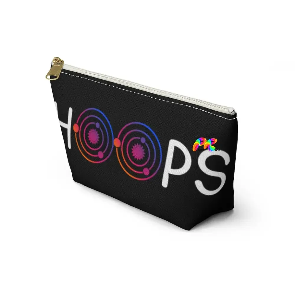 Hoops Black Makeup Bag w T-bottom