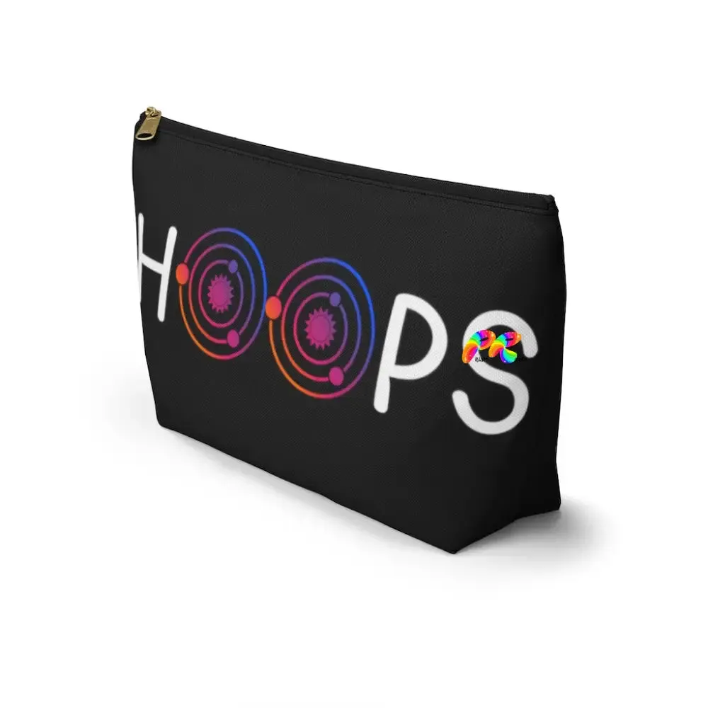 Hoops Black Makeup Bag w T-bottom