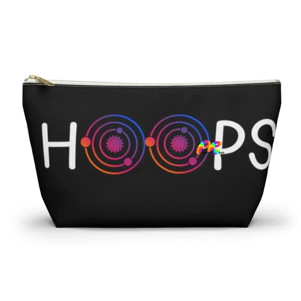 Hoops Black Makeup Bag w T-bottom