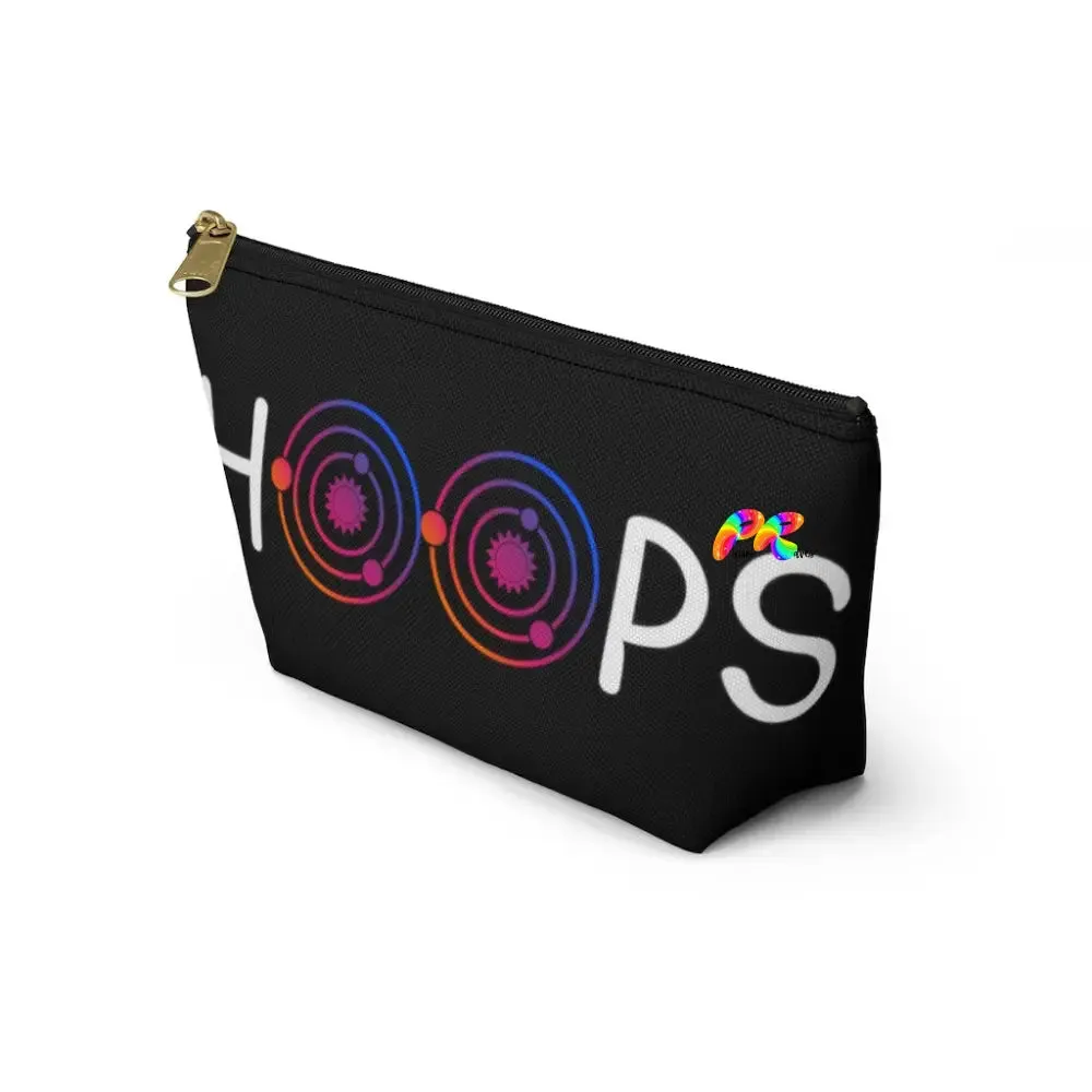 Hoops Black Makeup Bag w T-bottom