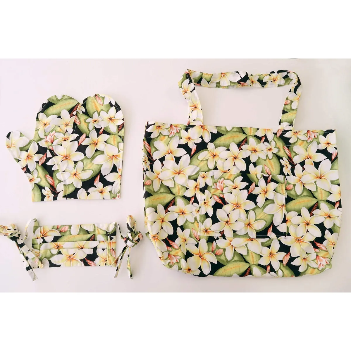 Indigo Floral Shopping Bag Set