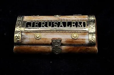 Jerusalem Fancy Jewelry Box With Gold Plated From The Holyland