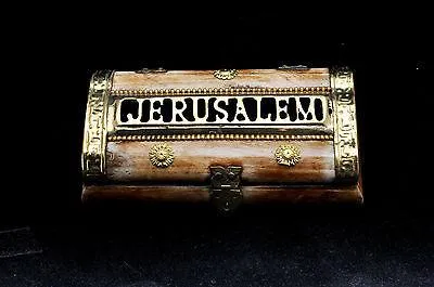 Jerusalem Fancy Jewelry Box With Gold Plated From The Holyland