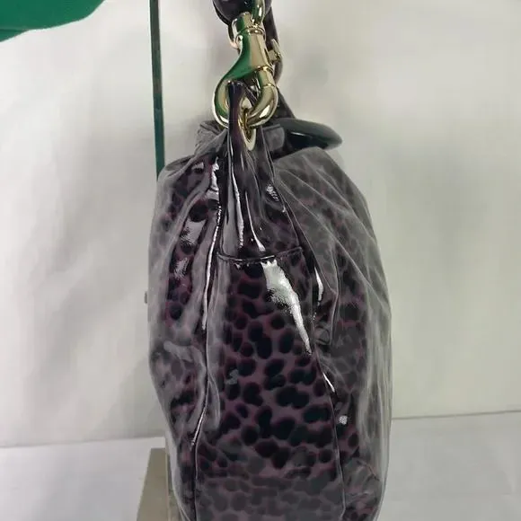 Jimmy Choo Purple Animal Print Patent Bag