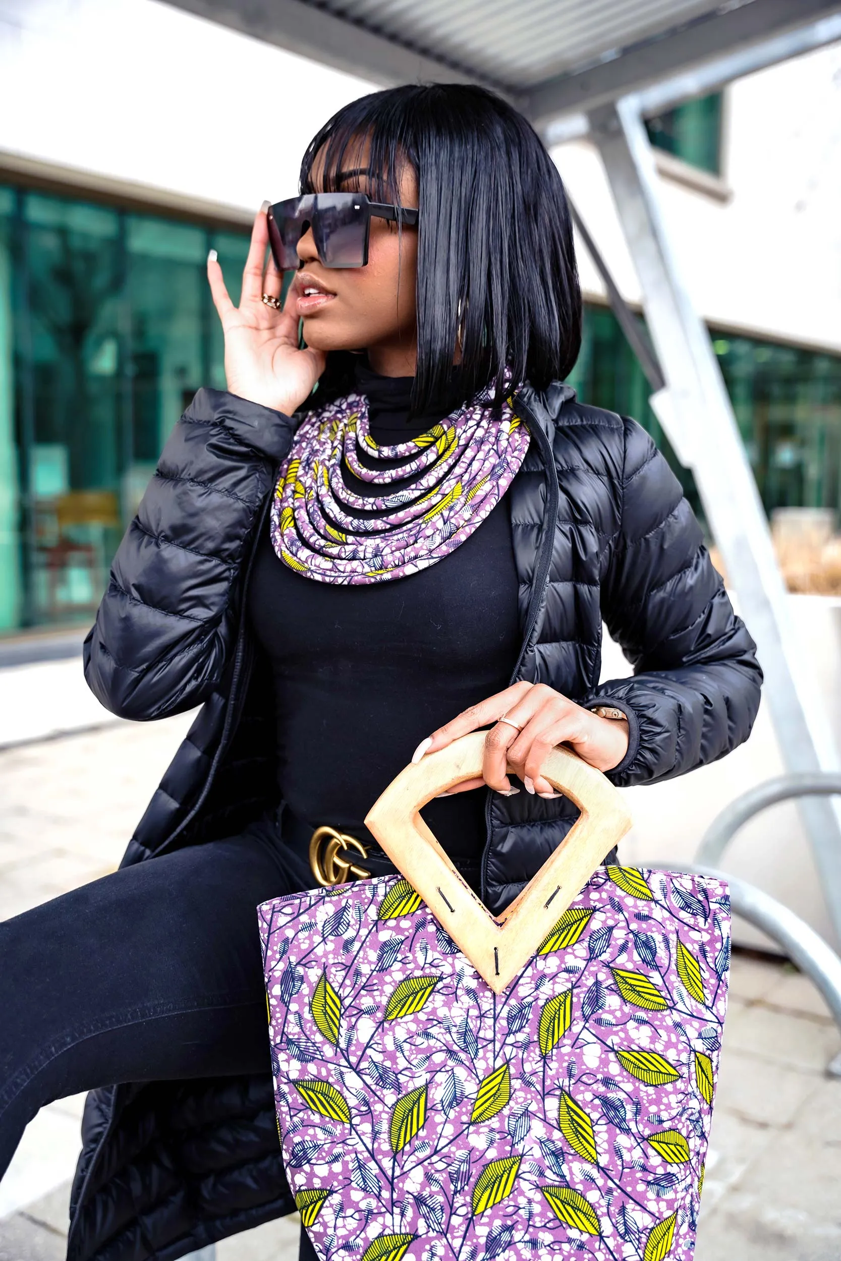 KELEMA African Print Layered Necklace