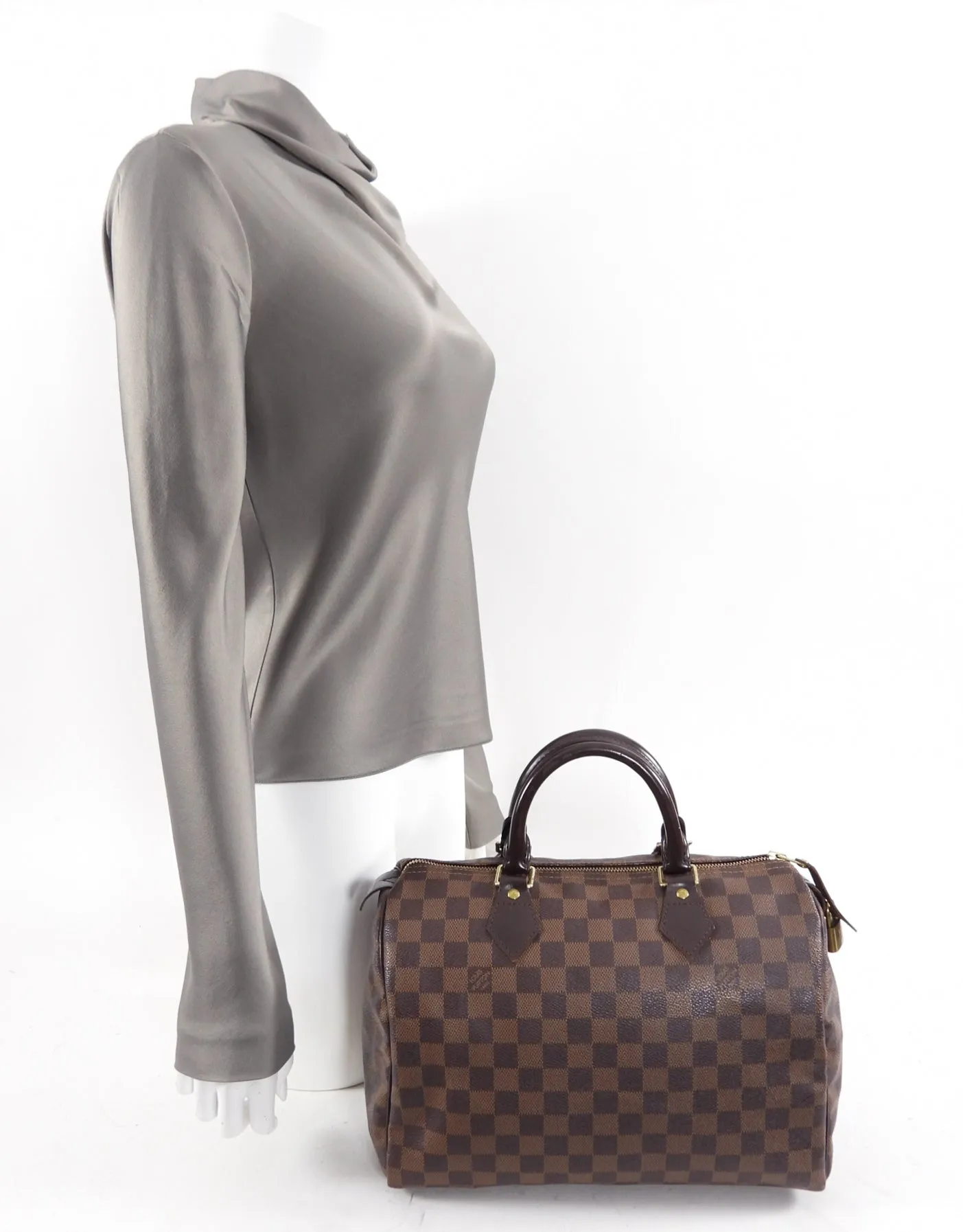 Louis Vuitton Damier Ebene Speedy 30 Bag