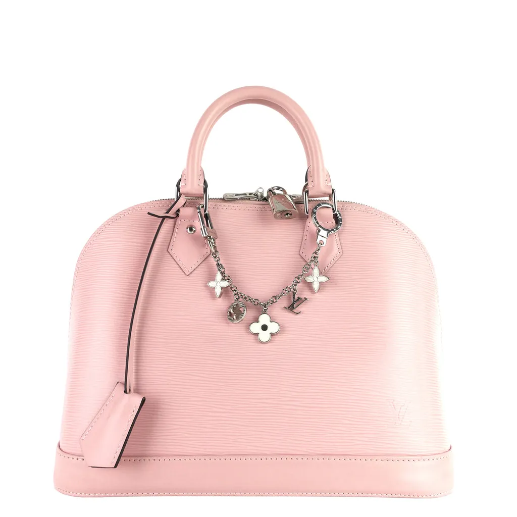 Louis Vuitton Pink Epi Leather Alma PM with Charms