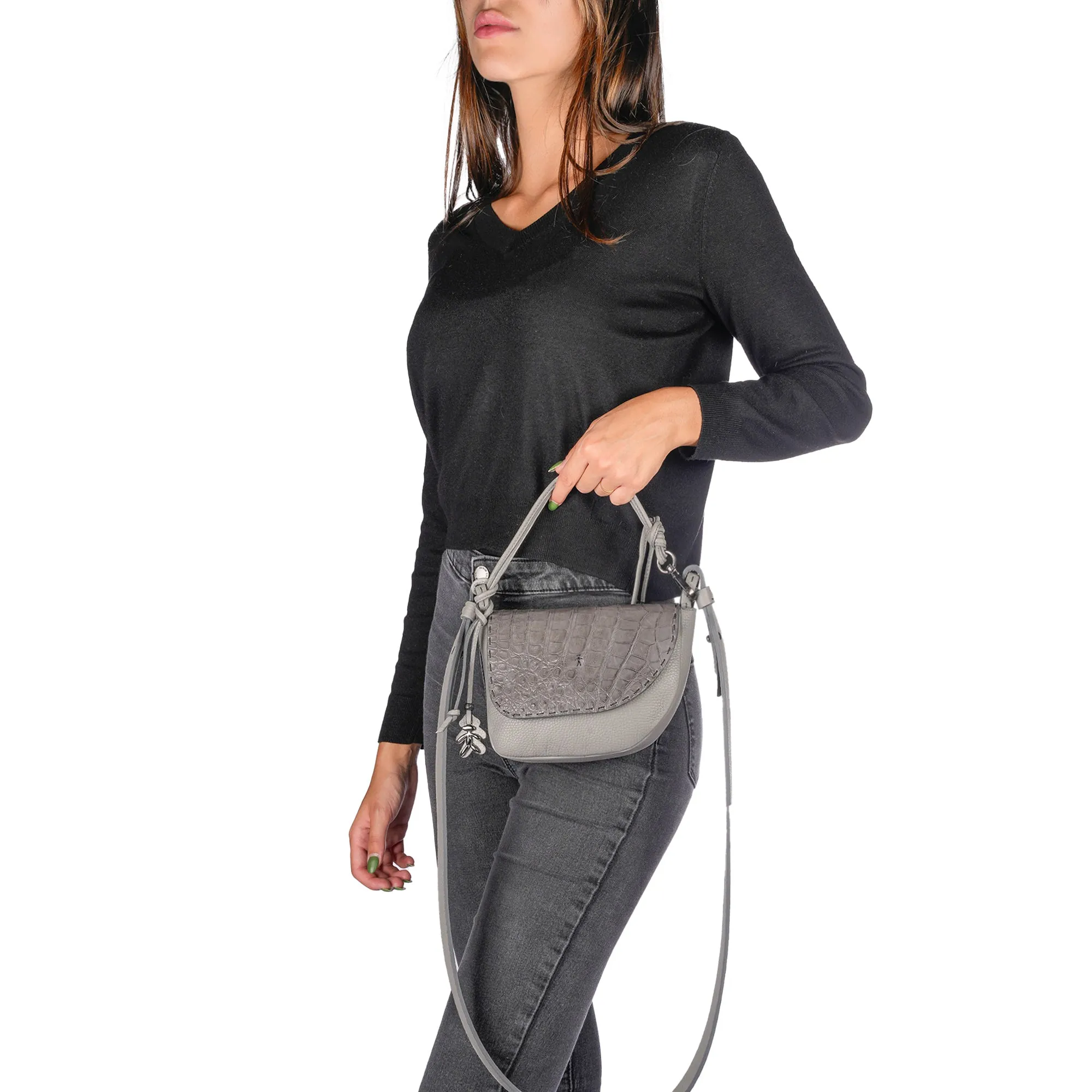 Marinella S Muflone Croco Grey