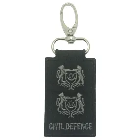 MINI SCDF RANK KEYCHAIN - BLACK FOLIAGE LIEUTENANT COLONEL (LTC)