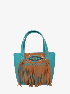 Montana West Aztec Embroidery Tassel Crossbody Mini Tote