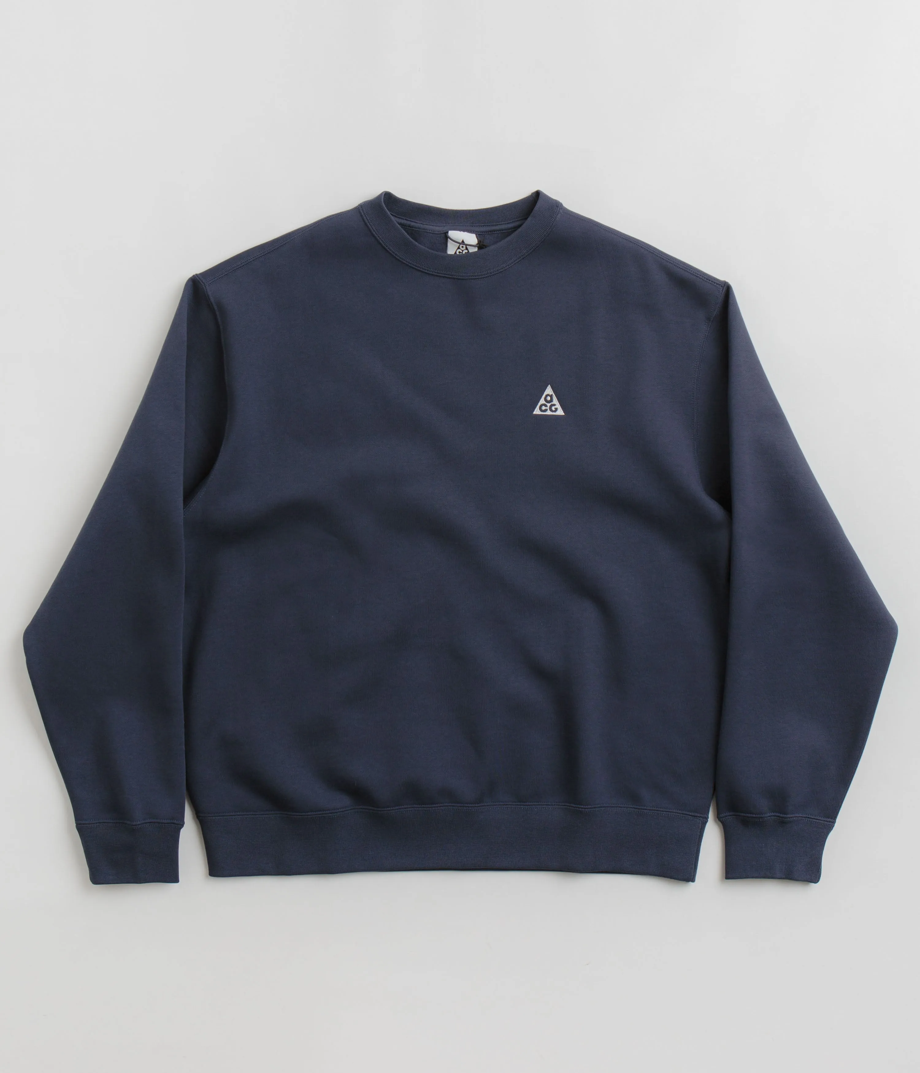 Nike ACG Tuff Fleece Crewneck Sweatshirt - Thunder Blue / Summit White