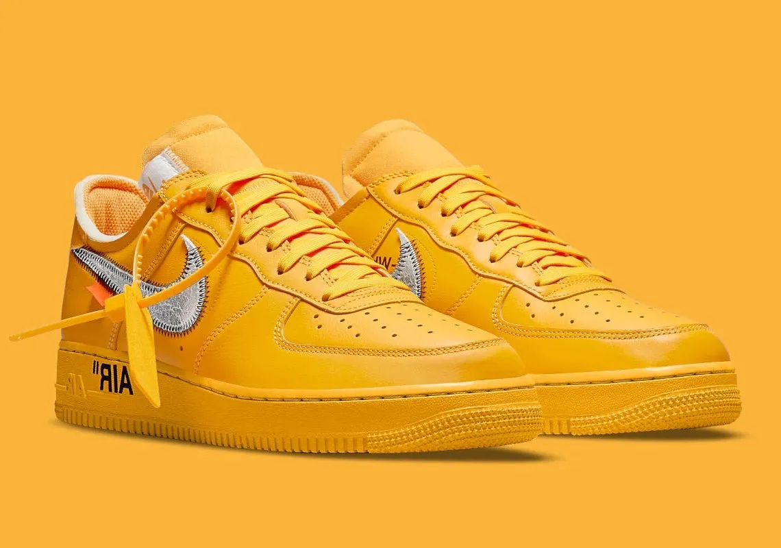 Nike Air Force 1 Low OFF-WHITE University Gold Metallic Silver