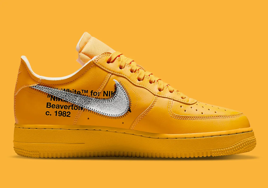 Nike Air Force 1 Low OFF-WHITE University Gold Metallic Silver