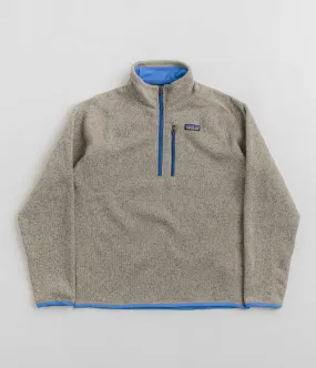 Patagonia Better Sweater 1/4-Zip Sweatshirt in Oar Tan and Vessel Blue