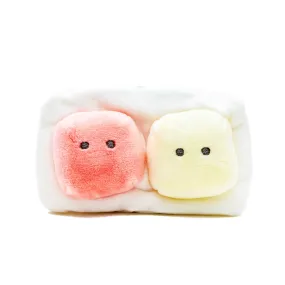 Cute Plushie Keychain with School Lunch Theme - Strawberry Jam & Margarine Packet Design